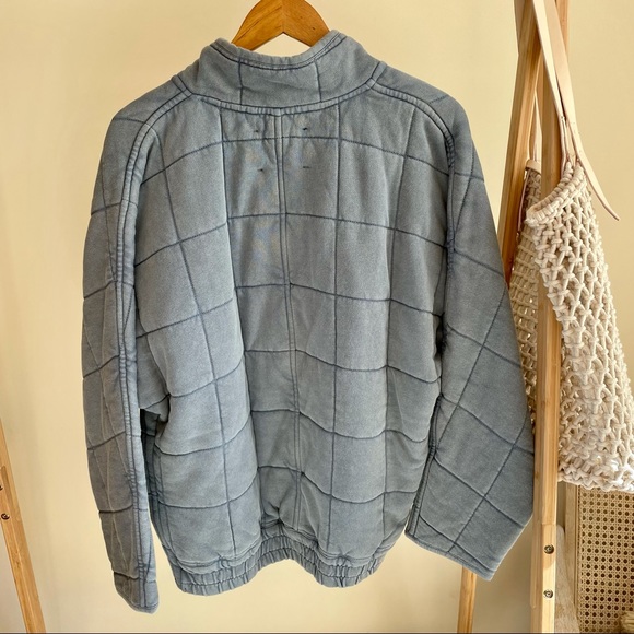 ✨SOLD✨ Glassons Quilted Dolman Zip Up Jacket Dusty Blue - Picture 4 of 6